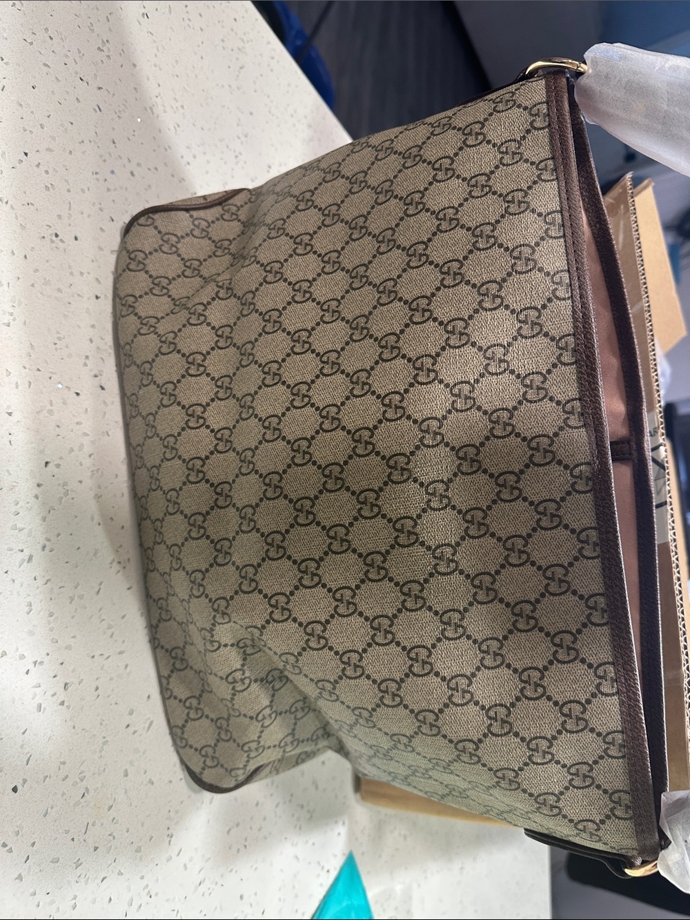 Gucci GG Supreme Canvas Hobo Bag - Beige/Brown
